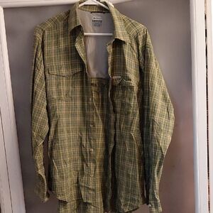 Columbia Men's Green Plaid Shirt